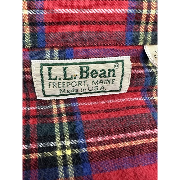 Vintage LL Bean Men's XL Hurricane Camp Shirt Green Canvas Flannel Lined USA - Picture 7 of 11